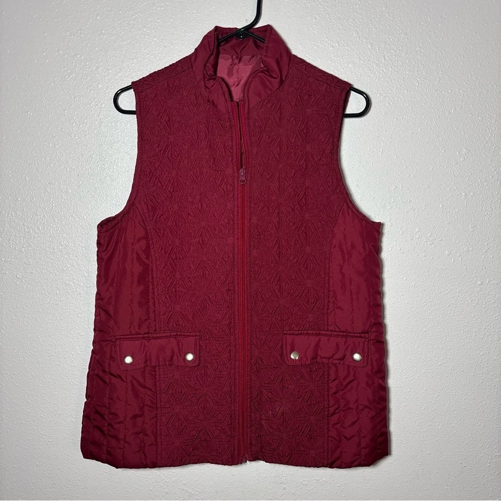 Women's Quilted Red Vest